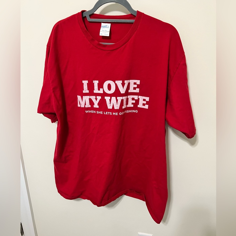 Port and Company “Love My Wife” Men’s Teeshirt / Size 2XL / 100% Cotton